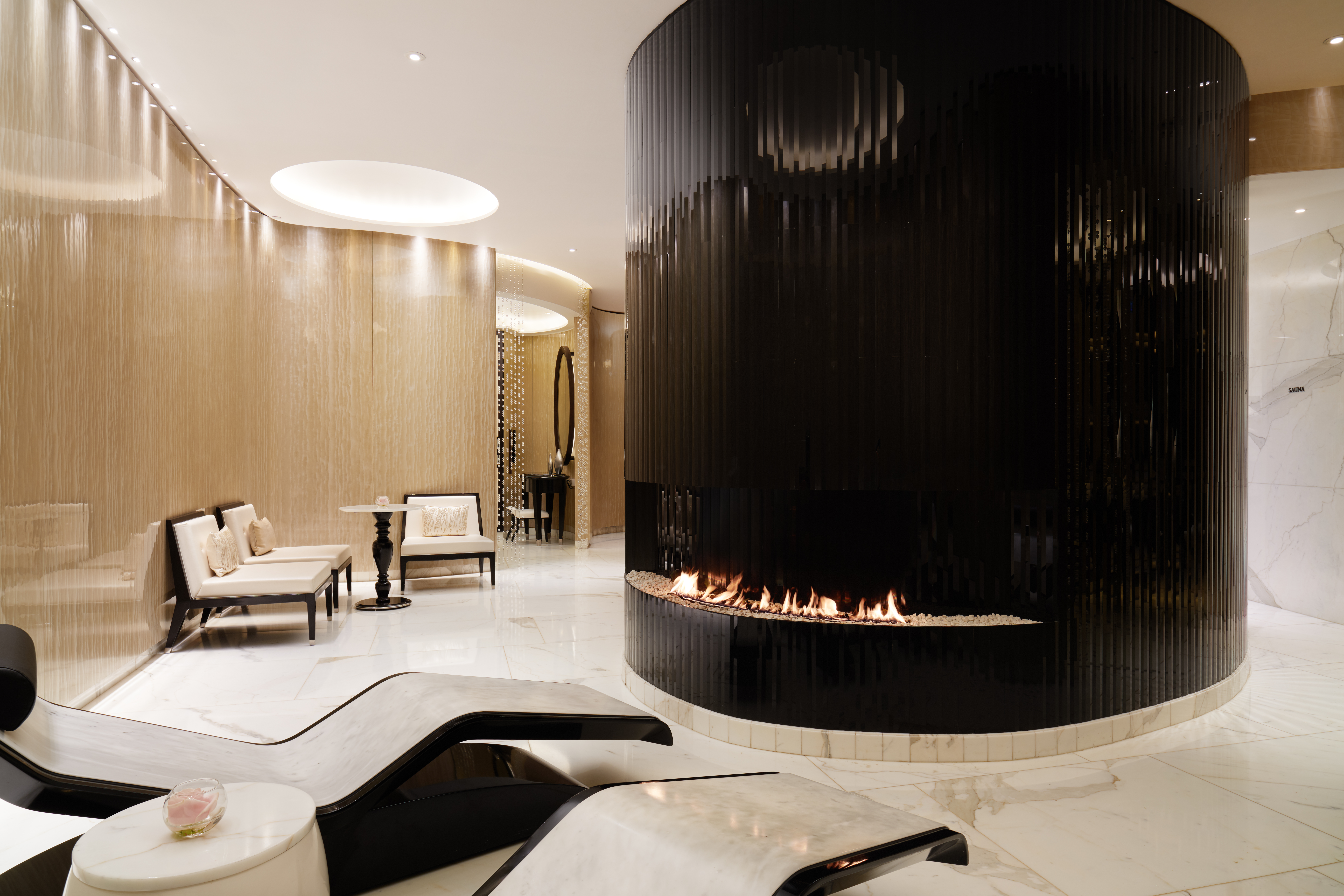 Image of a Bespoke Curved Fireplace Design in Black