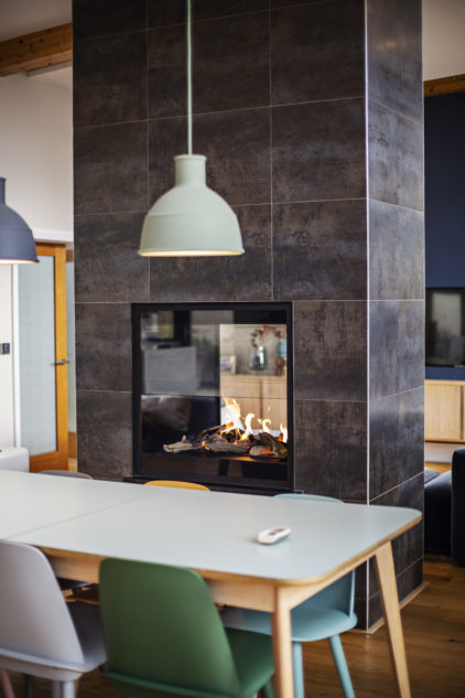Image of a bespoke double sided fireplace - Bespoke Fireplace Designs